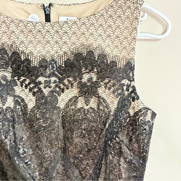 $59✨Julia Jordan Black & Nude Cocktail Dress Intricate Sequin Gorgeous Lace - Picture 4 of 16